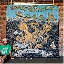 Dan's Chalk Art for the 2019 Newport Folk Festival